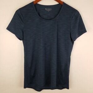 Athleta  Shirt Women's Small Kettlebella Training Top Short Sleeve Blue 444215